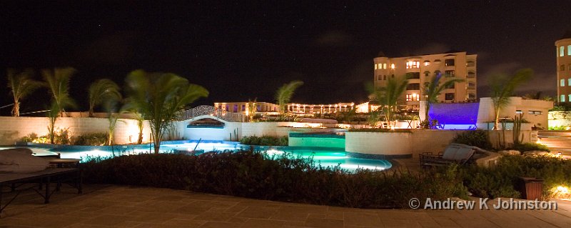 IMG_6697 cropped.jpg - The Crane Hotel pool area at night